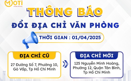 THÔNG BÁO CHUYỂN ĐỊA ĐIỂM VĂN PHÒNG